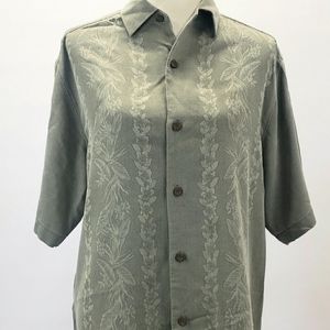 Tommy Bahama Floral Boarder Camp Shirt w/ Wood Buttons